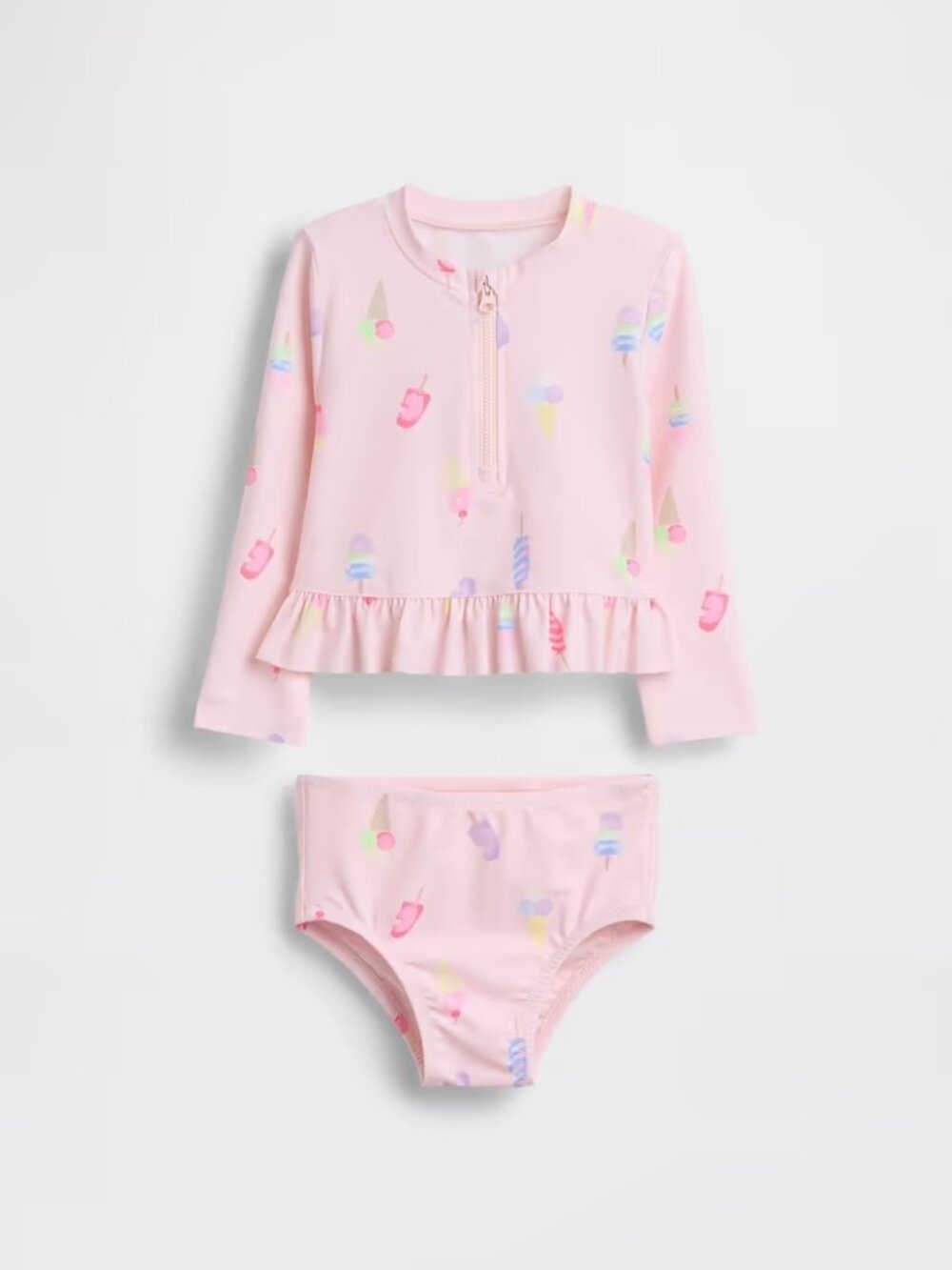 Gap Baby & Toddler Rash Guard Swim Set 5Years Popsicle Cherry Blossom Pink